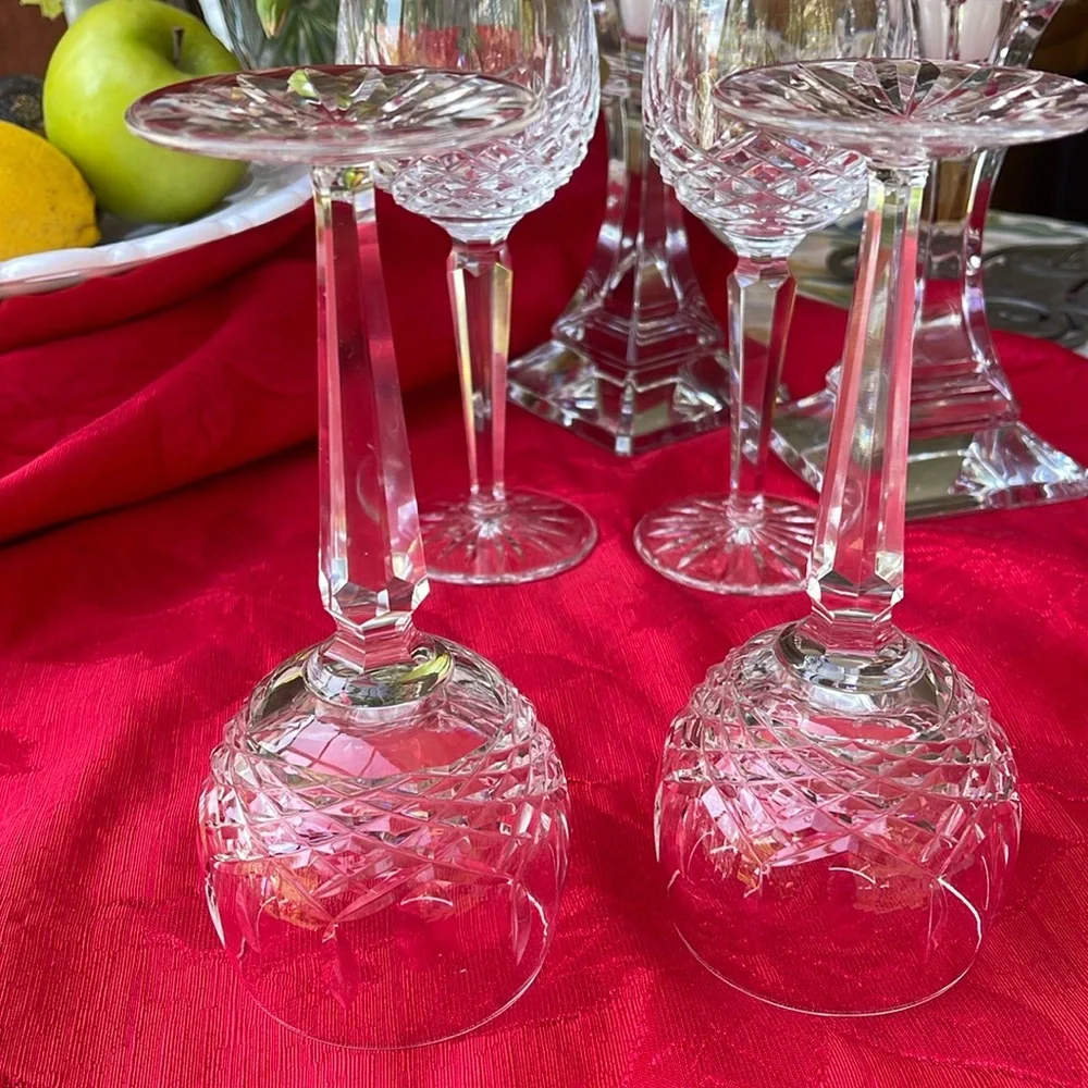 Set of 2 Vintage Waterford Crystal Kenmare Hock Wine Glasses